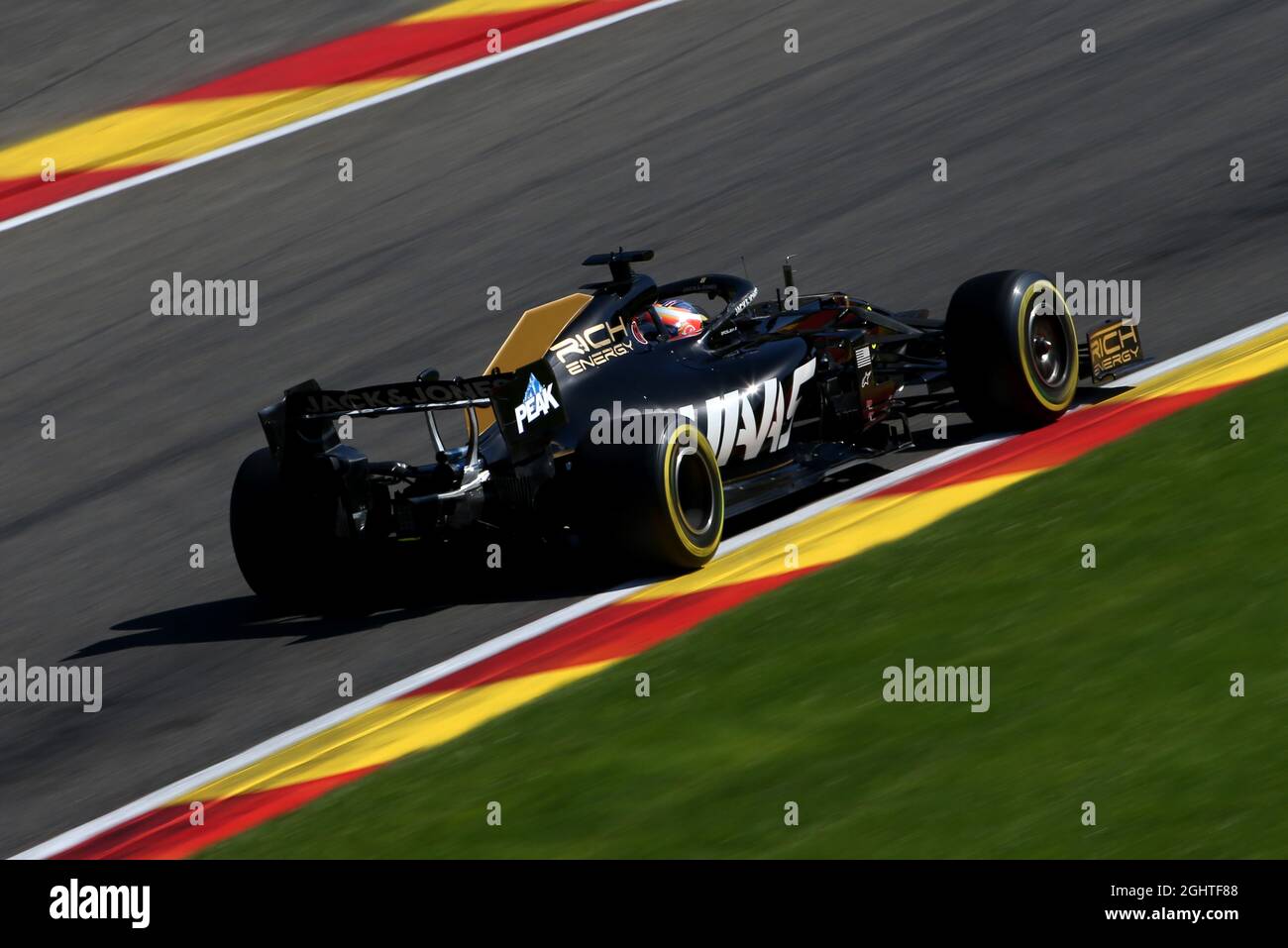 Romain Grosjean (FRA) Haas F1 Team VF-19. 30.08.2019. Formel-1-Weltmeisterschaft, Rd 13, Großer Preis Von Belgien, Spa Francorchamps, Belgien, Übungstag. Bildnachweis sollte lauten: XPB/Press Association Images. Stockfoto