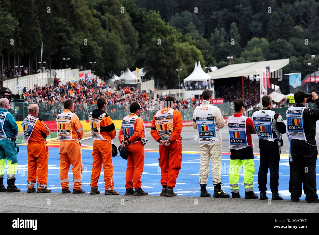 Marschalls. 01.09.2019. Formel-1-Weltmeisterschaft, Rd 13, Großer Preis Von Belgien, Spa Francorchamps, Belgien, Wettkampftag. Bildnachweis sollte lauten: XPB/Press Association Images. Stockfoto