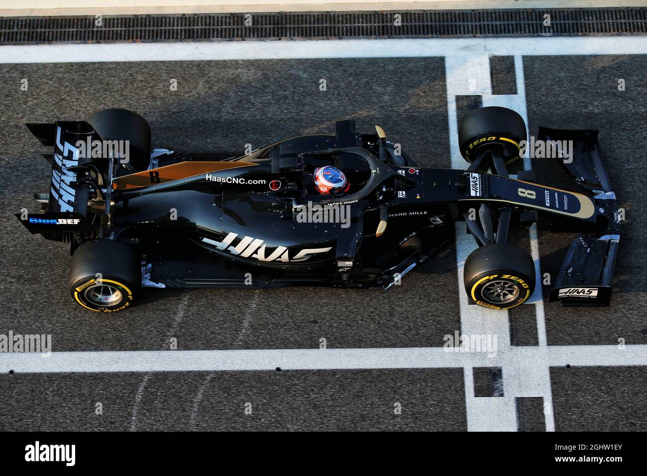 Romain Grosjean (FRA) Haas F1 Team VF-19. 03.12.2019. Formel-1-Tests, Yas Marina Circuit, Abu Dhabi, Dienstag. Bildnachweis sollte lauten: XPB/Press Association Images. Stockfoto