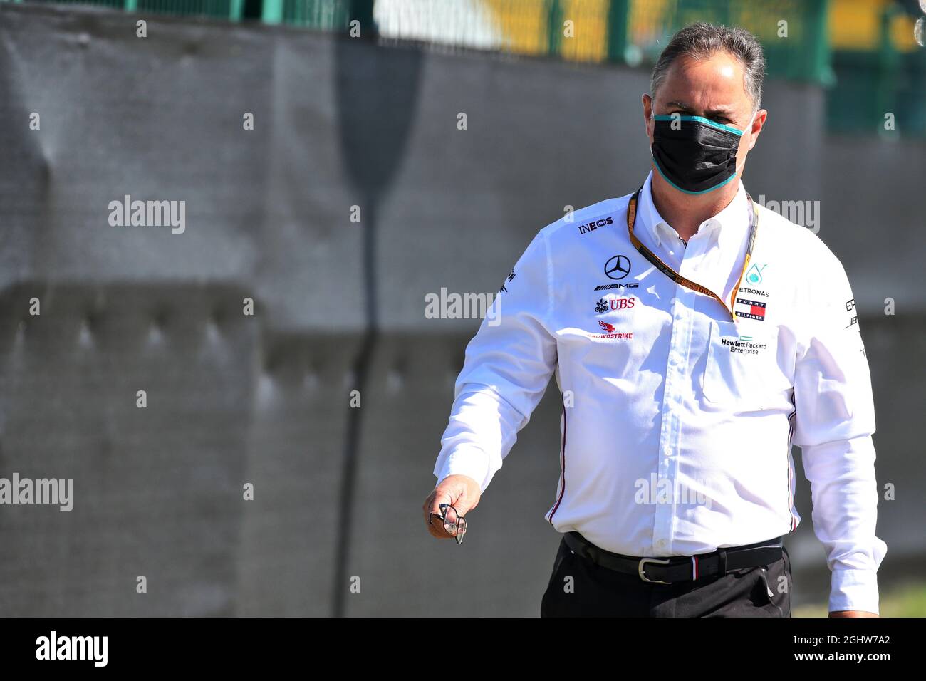 Ron Meadows (GBR) Mercedes GP Team Manager. 30.07.2020. Formel-1-Weltmeisterschaft, Rd 4, Großer Preis Von Großbritannien, Silverstone, England, Tag Der Vorbereitung. Bildnachweis sollte lauten: XPB/Press Association Images. Stockfoto