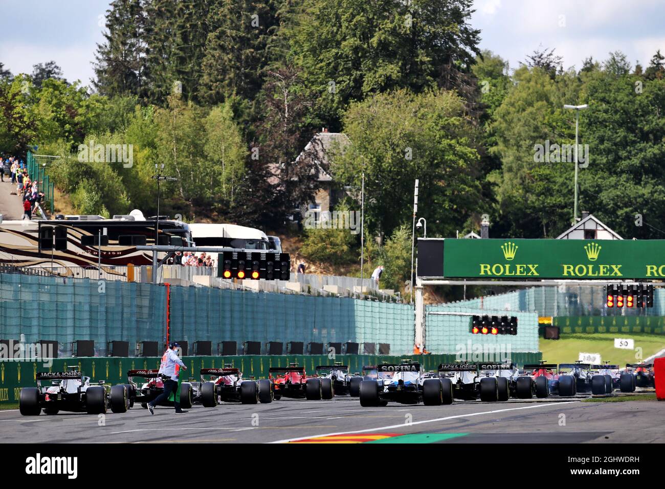 Der Start des Rennens. 30.08.2020. Formel-1-Weltmeisterschaft, Rd 7, Großer Preis Von Belgien, Spa Francorchamps, Belgien, Wettkampftag. Bildnachweis sollte lauten: XPB/Press Association Images. Stockfoto