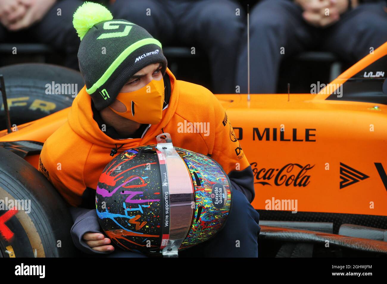 Lando Norris (GBR) McLaren – Welttag der psychischen Gesundheit, der am 10. Oktober begangen wird. 08.10.2020. Formel-1-Weltmeisterschaft, Rd 11, Großer Preis Der Eifel, Nurbugring, Deutschland, Tag Der Vorbereitung. Bildnachweis sollte lauten: XPB/Press Association Images. Stockfoto