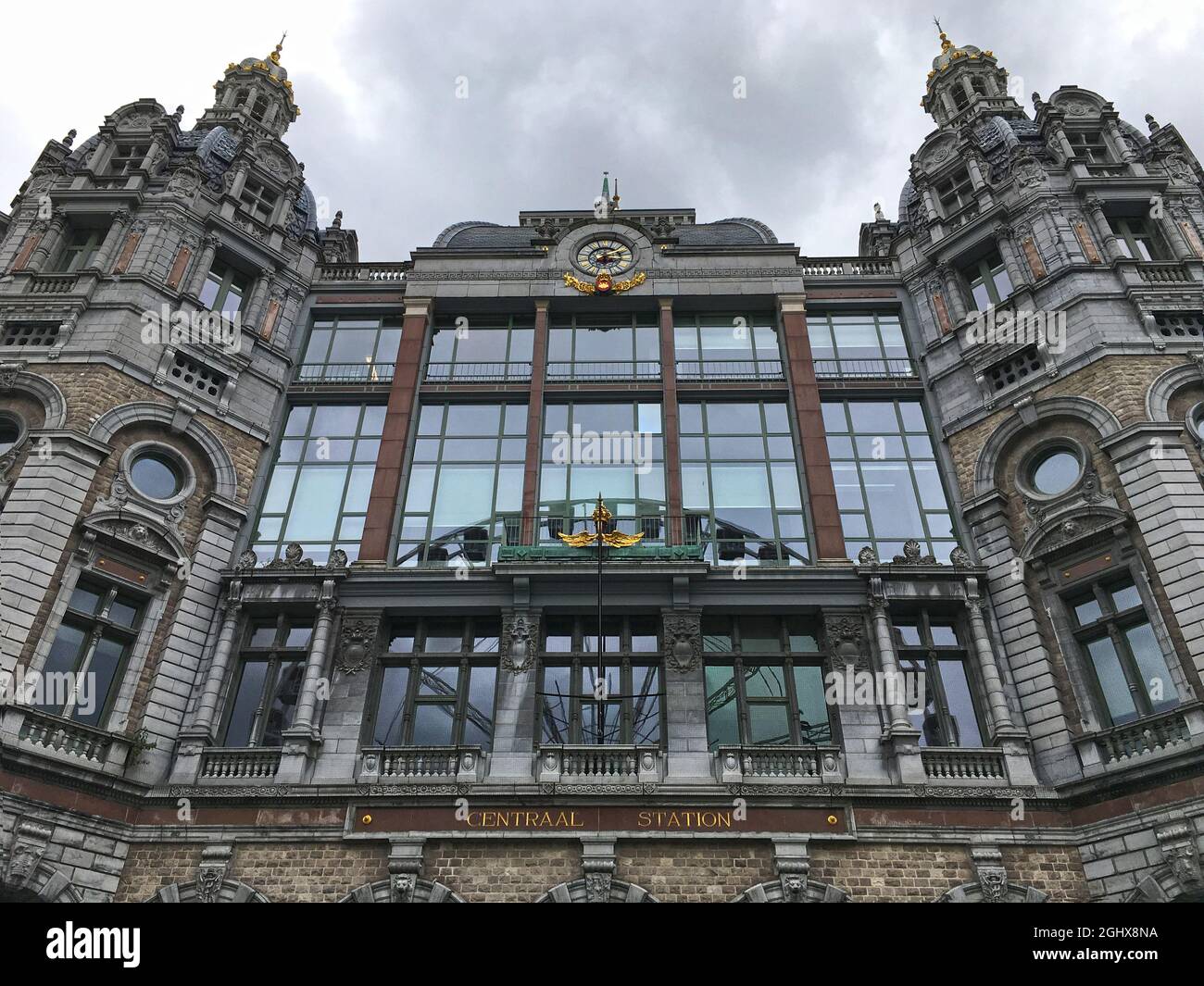 Hauptbahnhof Antwerpen-Centraal. Belgien. Stockfoto
