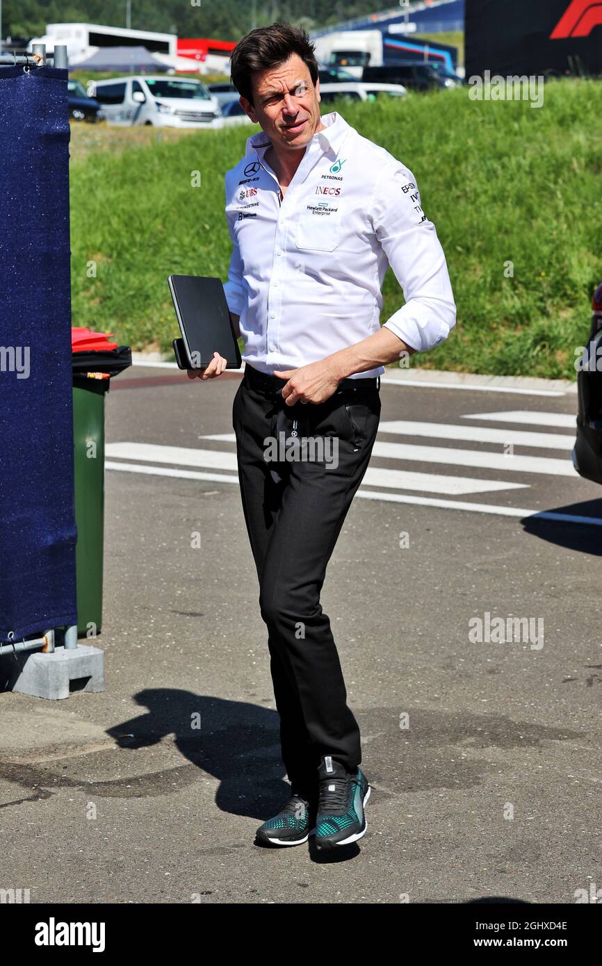 Toto Wolff (GER) Mercedes AMG F1 Aktionär und Executive Director. 03.07.2021. Formel 1 Weltmeisterschaft, Rd 9, Großer Preis Von Österreich, Spielberg, Österreich, Qualifizierender Tag. Bildnachweis sollte lauten: XPB/Press Association Images. Stockfoto