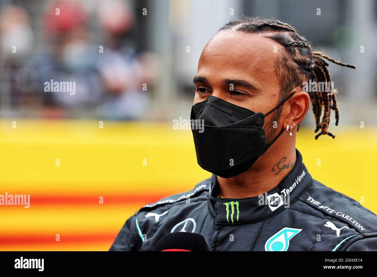 Lewis Hamilton (GBR) Mercedes AMG F1 - 2022 Car Launch. 15.07.2021. Formel-1-Weltmeisterschaft, Rd 10, Großer Preis Von Großbritannien, Silverstone, England, Tag Der Vorbereitung. Bildnachweis sollte lauten: XPB/Press Association Images. Stockfoto