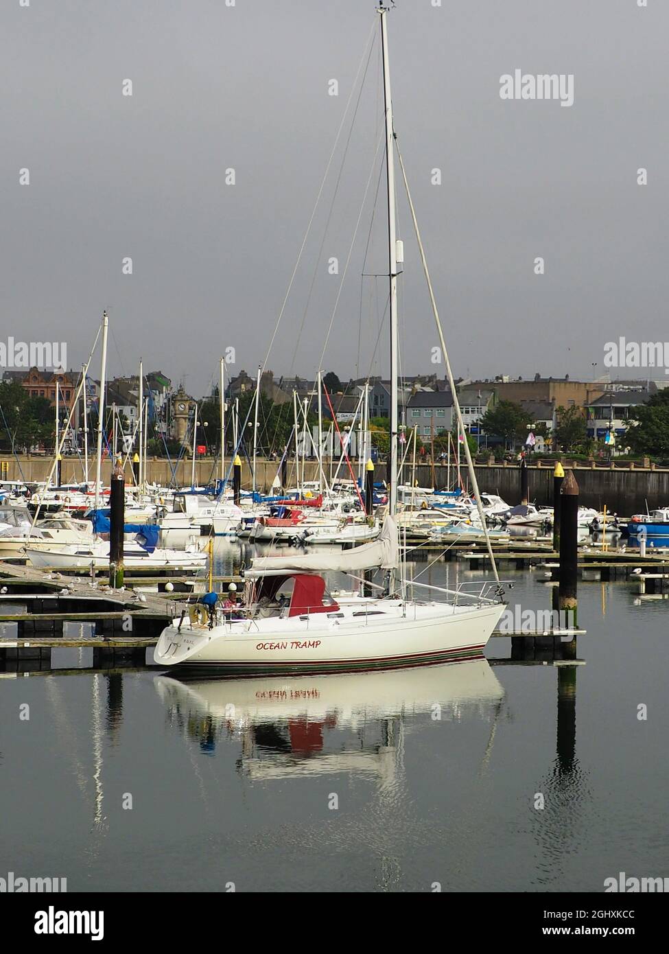 Ocean Tramp in Bangor Marina Stockfoto