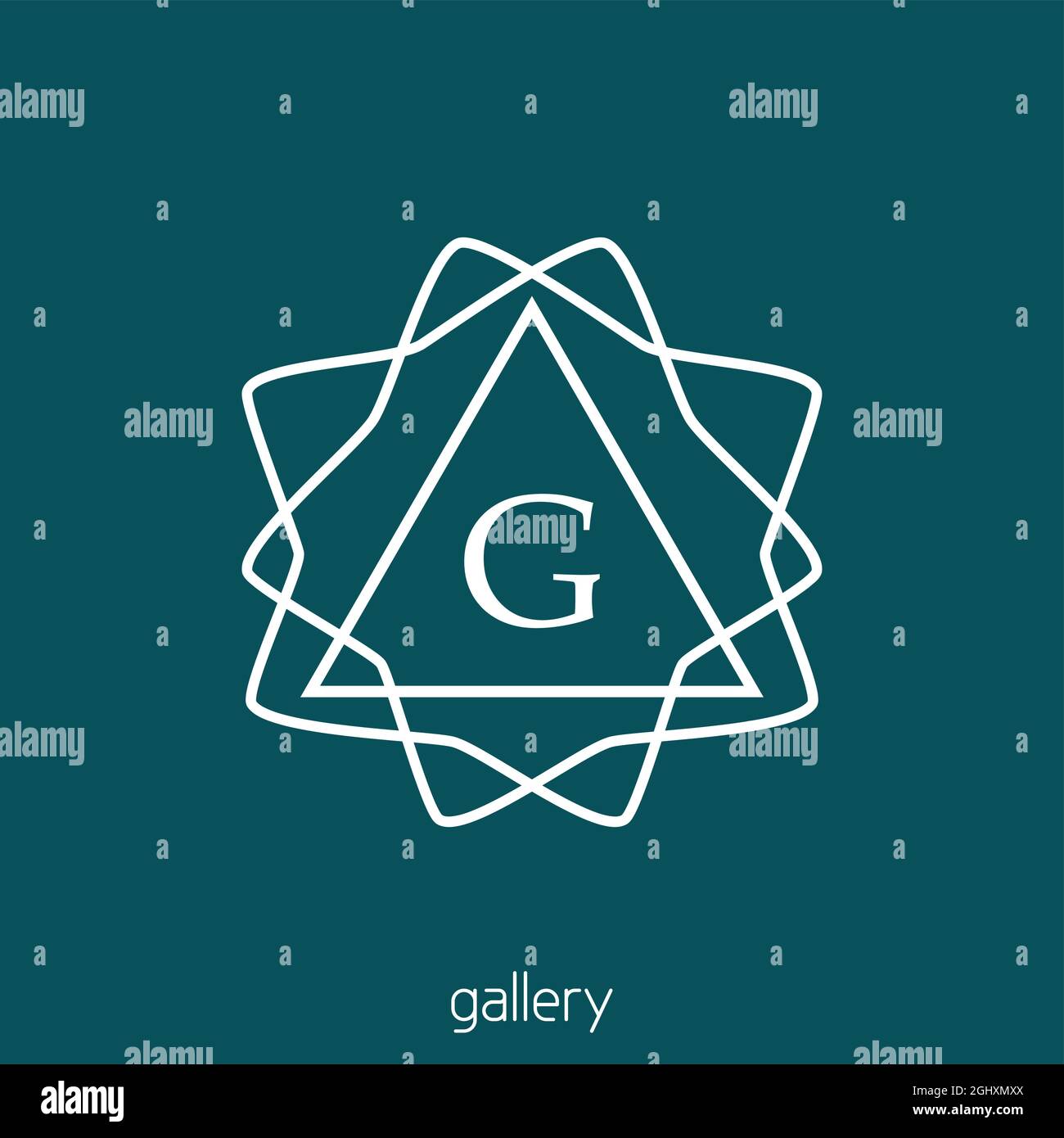 Abstraktes lineares einfaches Logo mit Buchstabe G für Galerie oder anderes. Hipster-Vektor-Monogramm Stock Vektor