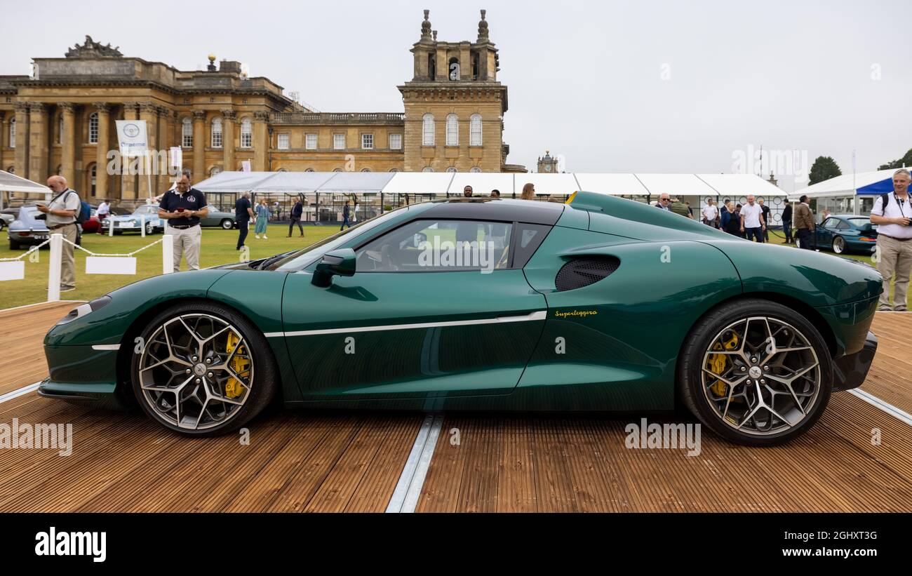 Tour durch Superleggera Arese RH95, die am 5. September 2021 beim Concours D’Elegance im Blenheim Palace gezeigt wurde Stockfoto