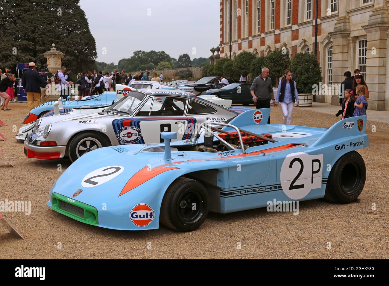 Porsche 908/3 (1971), Gulf V Martini Display, Concours of Elegance 2021, Hampton Court Palace, London, Großbritannien, Europa Stockfoto