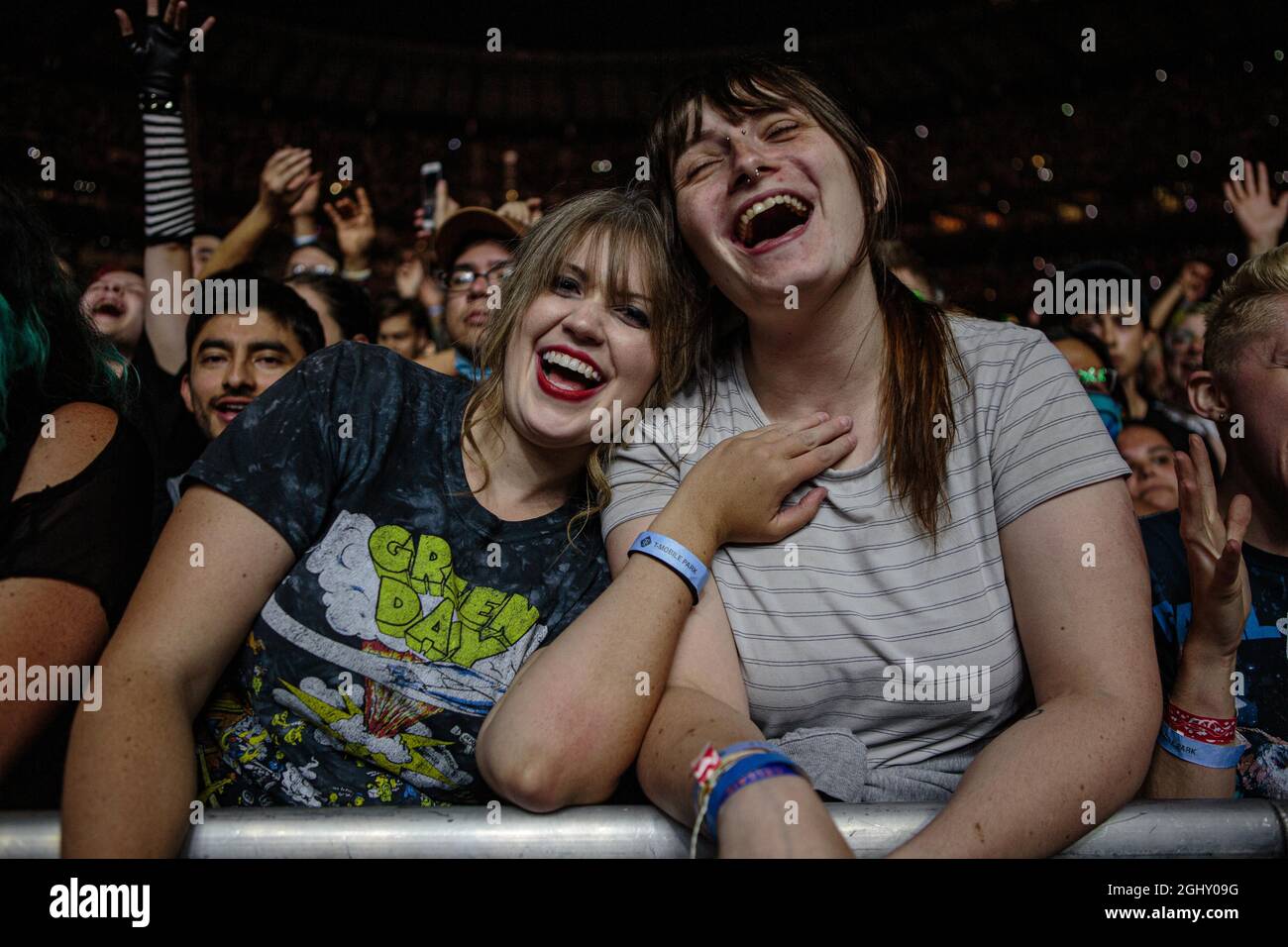 Seattle, USA. September 2021. Seattle, WA - 06. SEPTEMBER 2021 : die Rockband Green Day tritt während der Hella Mega Tour im T-Mobile Park am 06. September 202 1 in Seattle, Washington, vor ausverkauften Zuschauern auf. Photo Xander Decchio/imageSPACE Credit: Imagespace/Alamy Live News Stockfoto