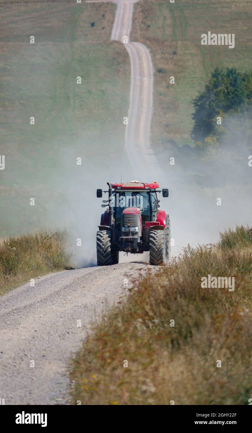 Großer Puma 160 Traktor in Rot Stockfoto