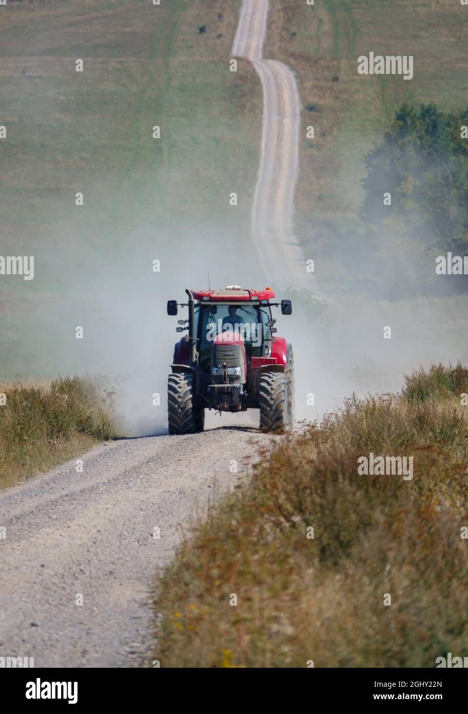 Großer Puma 160 Traktor in Rot Stockfoto