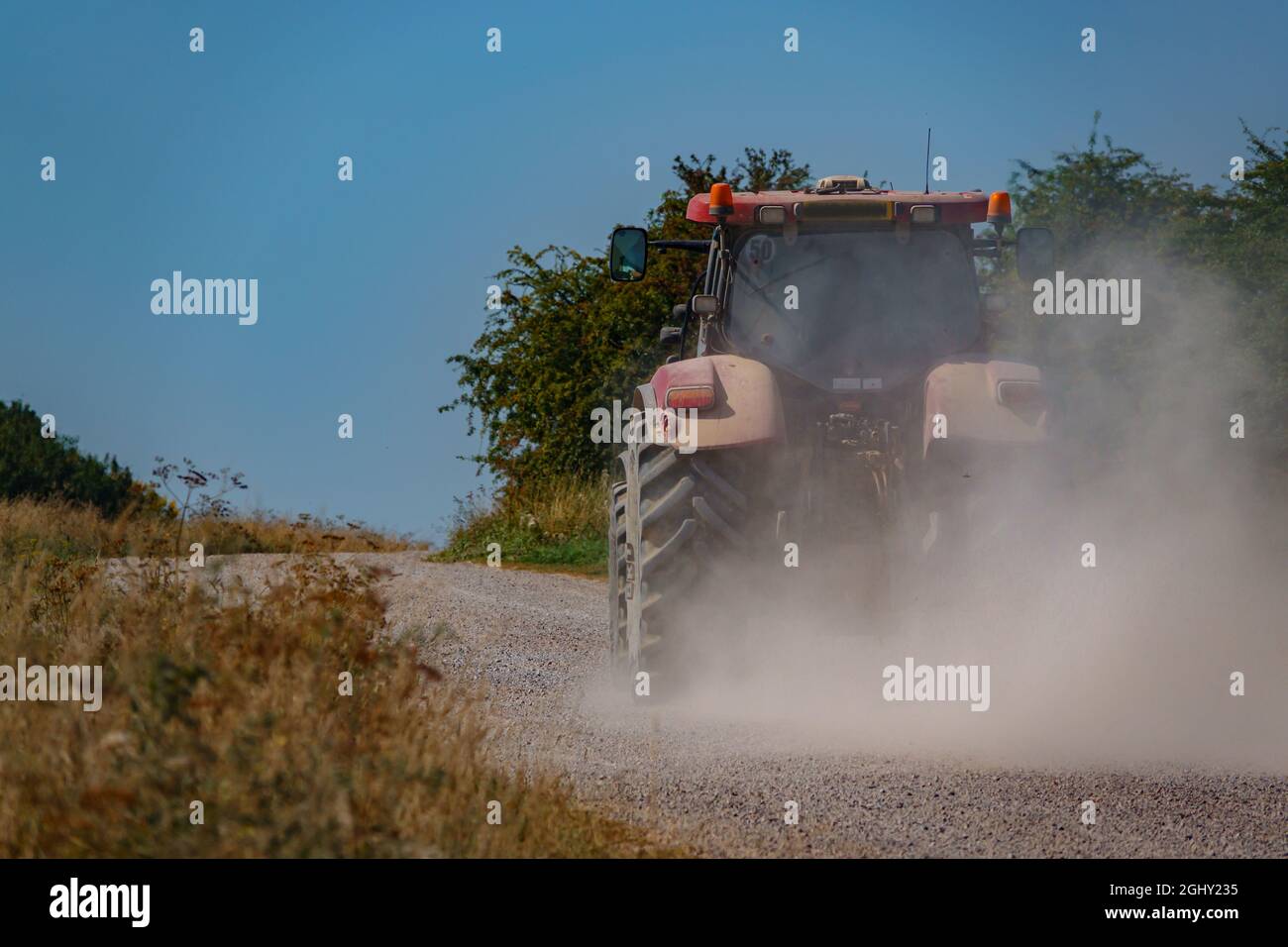 Großer Puma 160 Traktor in Rot Stockfoto