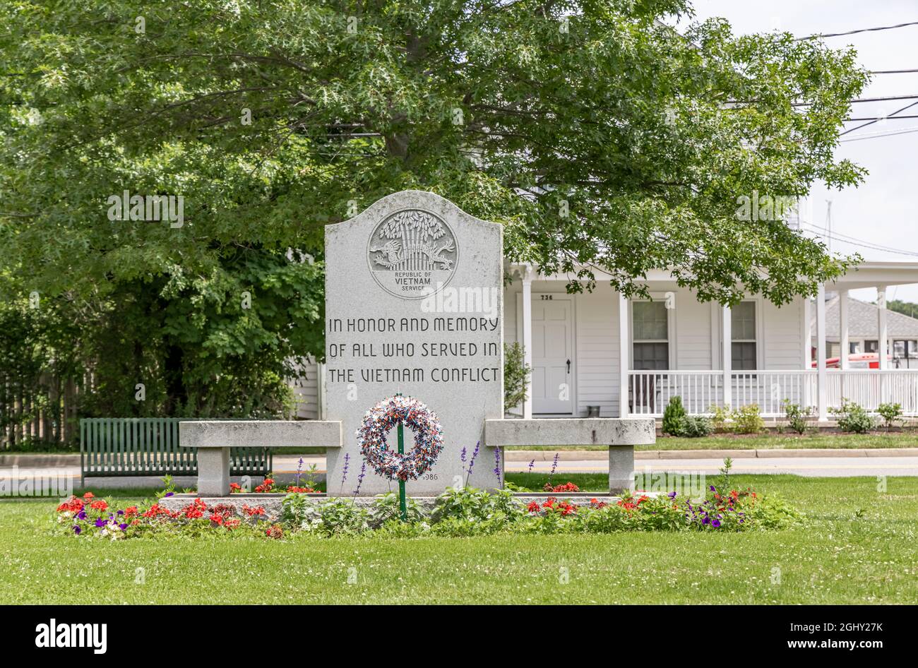 Vietnam Memorial in Greenport, NY Stockfoto