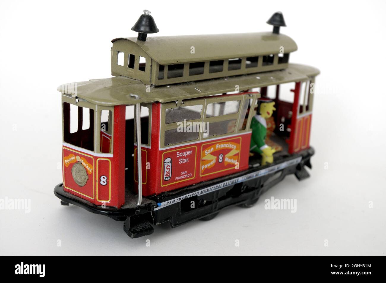 Blechspielzeug Straßenbahn Blech Zug Trolley Spielzeug mit Wind-up-Spielzeug 