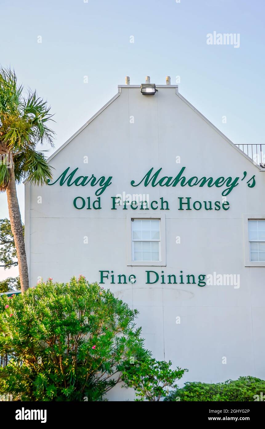 Mary Mahoney's Old French House Restaurant ist am 5. September 2021 in Biloxi, Mississippi, abgebildet. Stockfoto