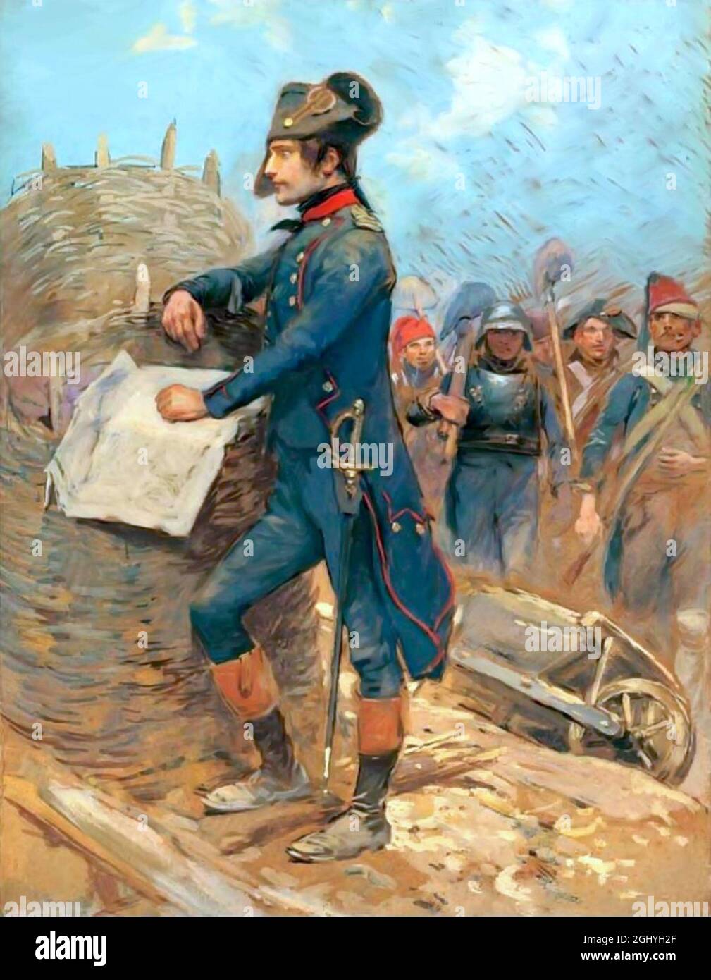 Ein junger Napoleon bei der Belagerung von Toulon im Jahr 1793, die