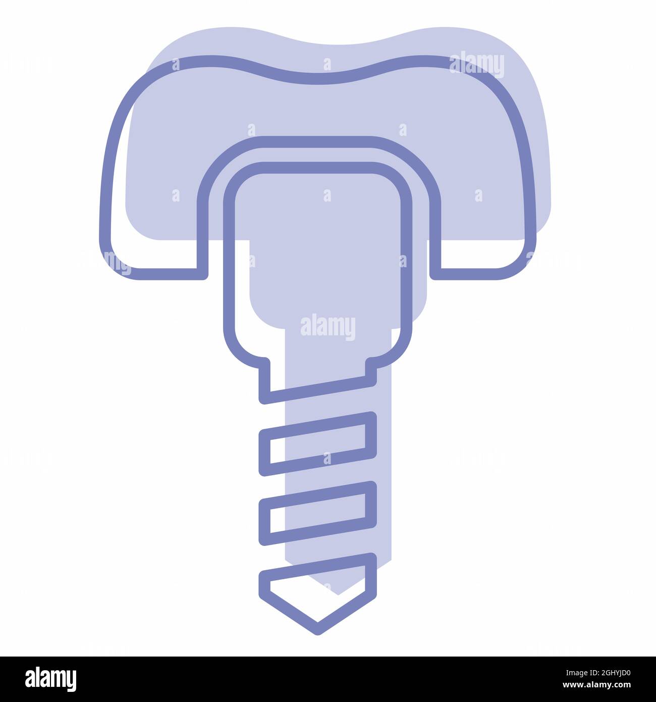 Icon Vector of Dental Implants - Two Tone Style - einfache Illustration, editierbarer Strich, Design Template Vector, gut für Drucke, Poster, Werbung Stock Vektor