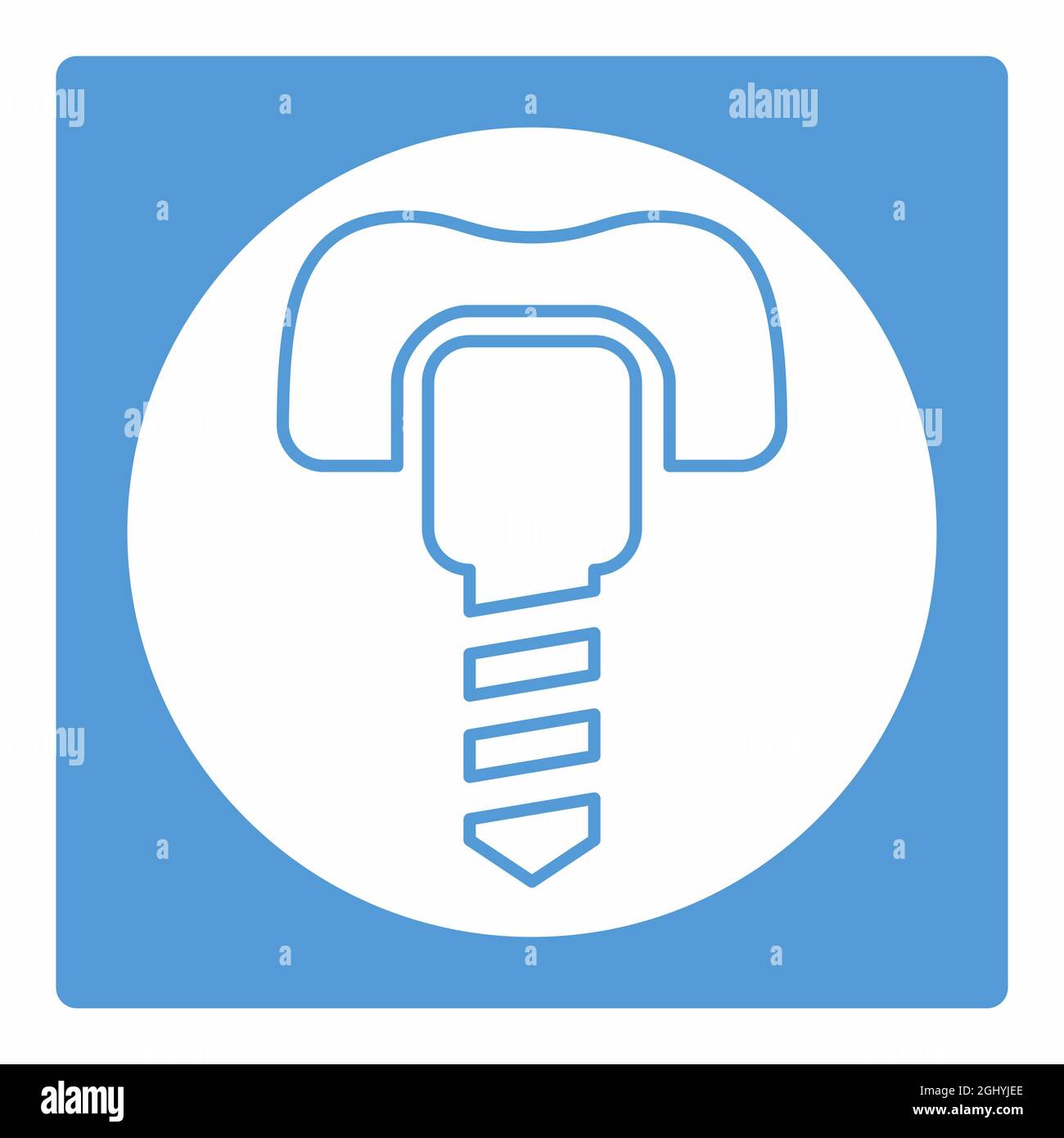 Icon Vector of Dental Implants - White Moon Style - einfache Illustration, editierbarer Strich, Design Template Vektor, gut für Drucke, Poster, Werbung Stock Vektor