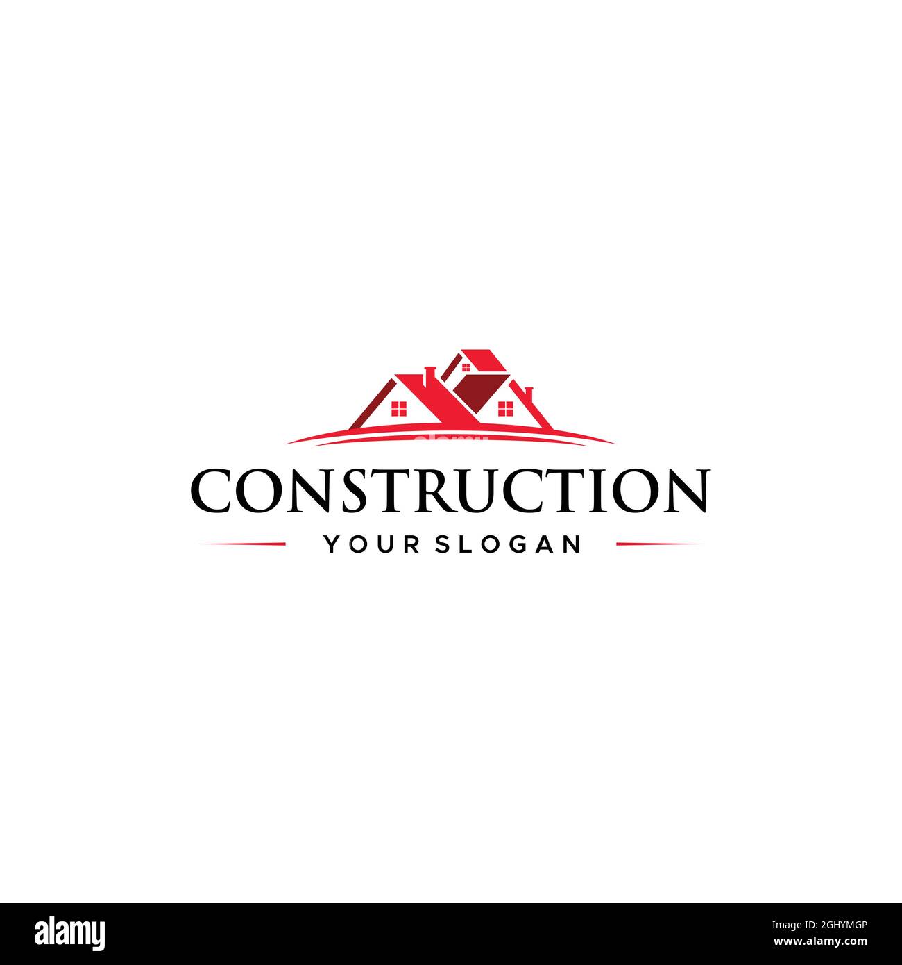 Moderne BAU Immobilien-Home Logo-Design Stock Vektor