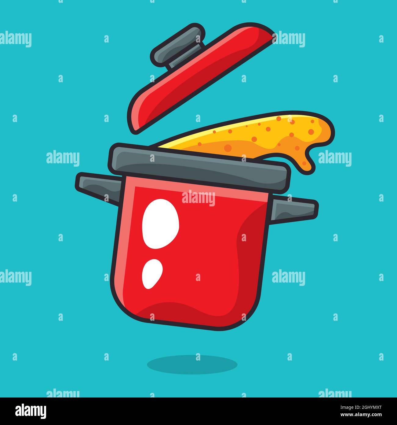 Kochtopf isolierte Cartoon-Vektor-Illustration in flachem Stil Stock Vektor
