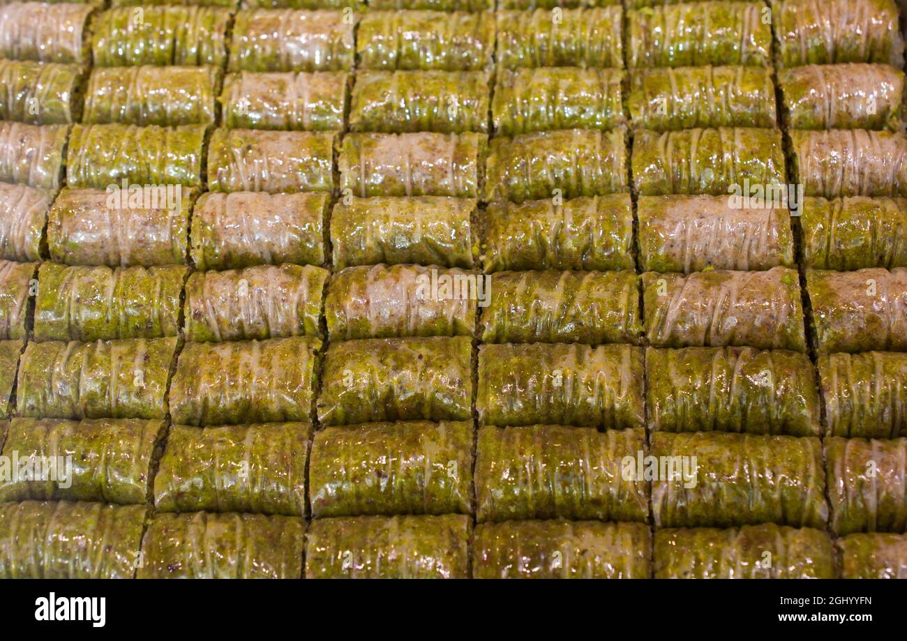 Traditionelles türkisches Dessert Baklava. Dessert-Konzept Stockfoto
