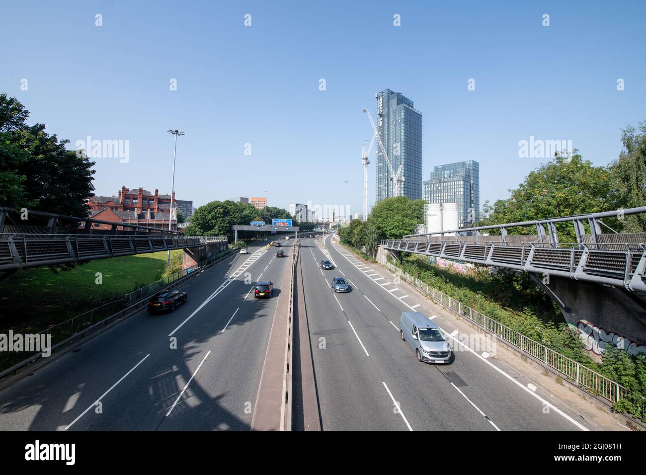 The Mancunian Way, Manchester. Stockfoto