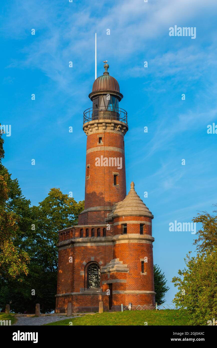 Leuchtturm Holtenau am Nord-Ostsee-Kanal, Kiel, Bezirk Holtenau, Kieler Förde, Ostsee, Schleswig-Holstein, Norddeutschland, Europa Stockfoto