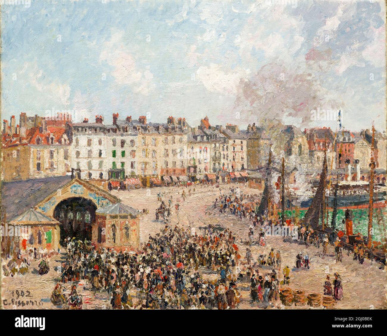 Camille Pissarro, Landschaftsmalerei, Fischmarkt, 1902 Stockfoto