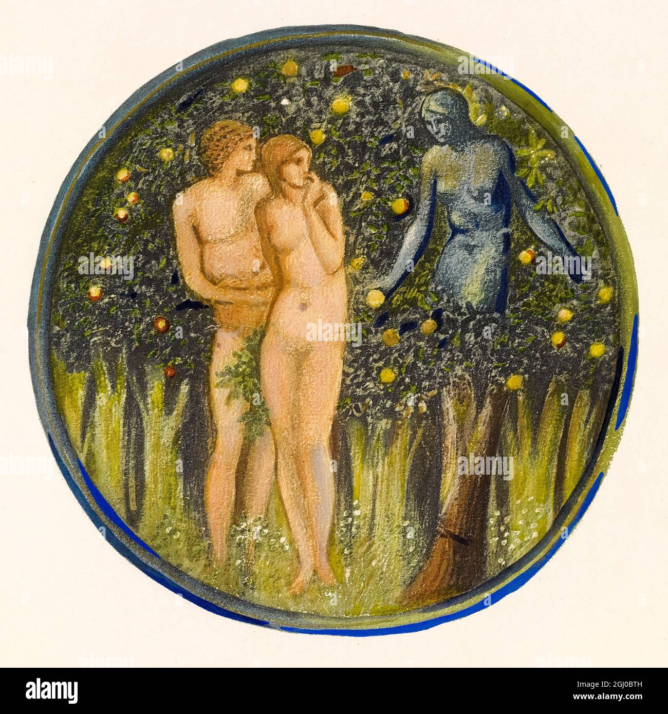 Das Blumenbuch: Die Zunge der Leitern (Adam und Eva), Druck von Edward Burne Jones, 1905 Stockfoto