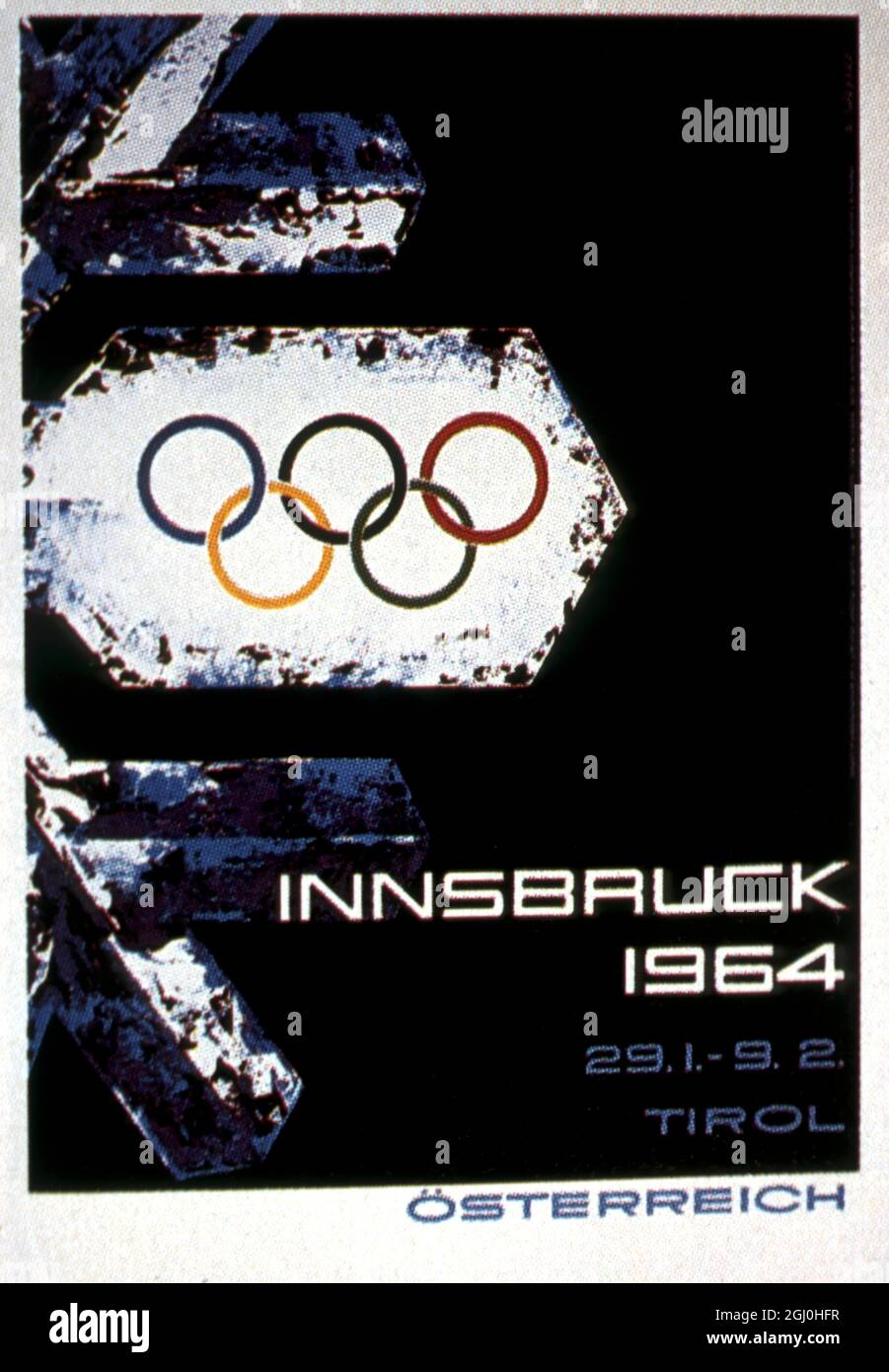 1964 Olympische Winterspiele Innsbruck, Österreich Poster Stockfoto