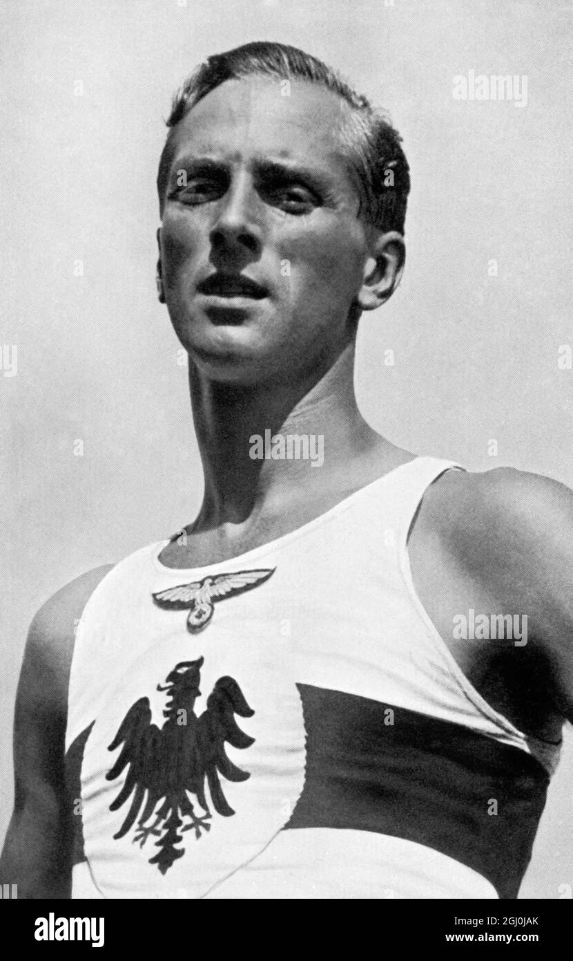 Deutschlands bester ist Erwin Wegner, sein 110-Meter-Rekord im Jahr 1935 wurde mit 14.5 Sekunden verbessert. ©TopFoto *** Ortsüberschrift *** Stockfoto