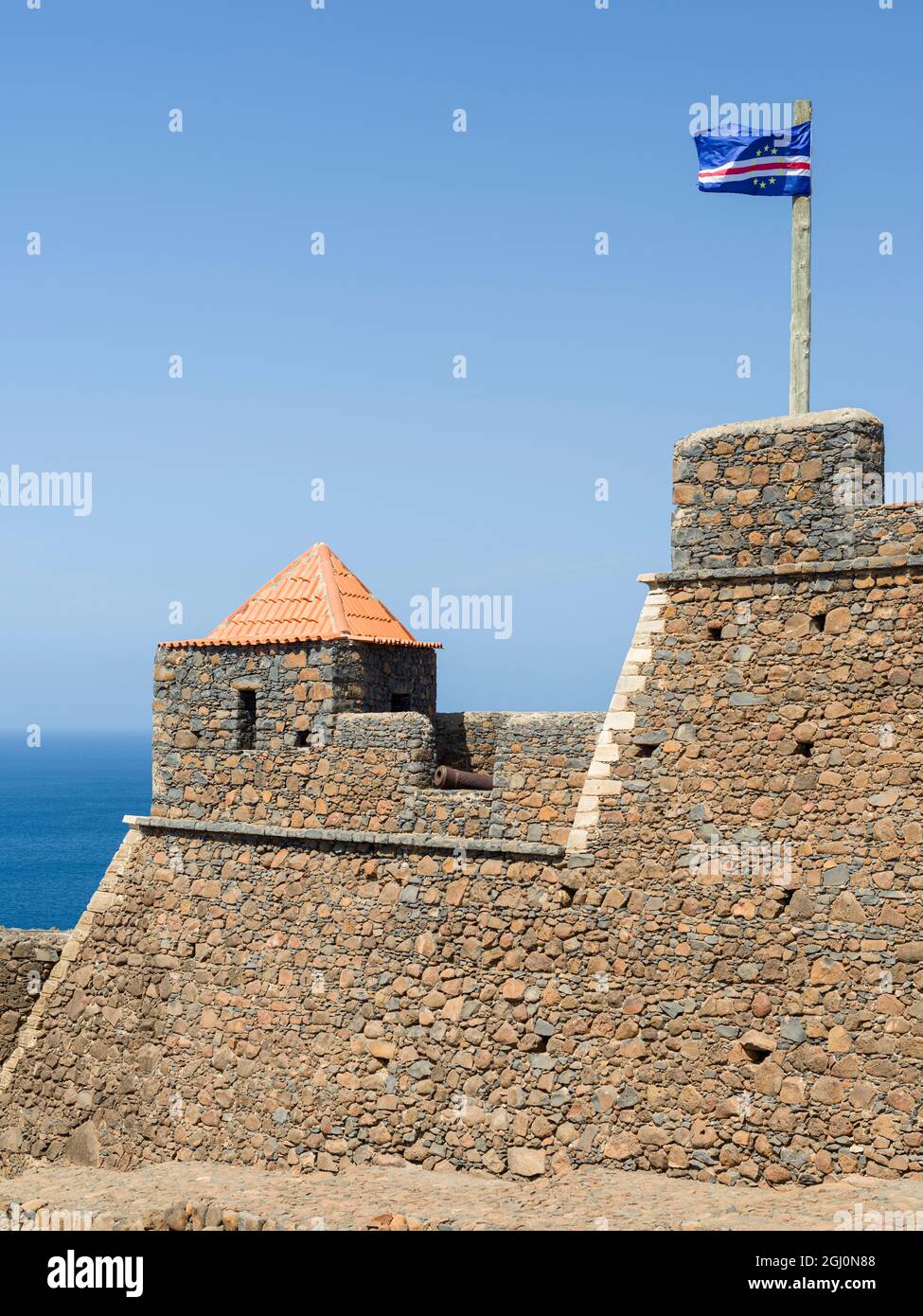 Forte Real de Sao Filipe. Cidade Velha, historisches Zentrum von Ribeira Grande (UNESCO-Weltkulturerbe). Santiago Island, Kap Verde in der AT Stockfoto