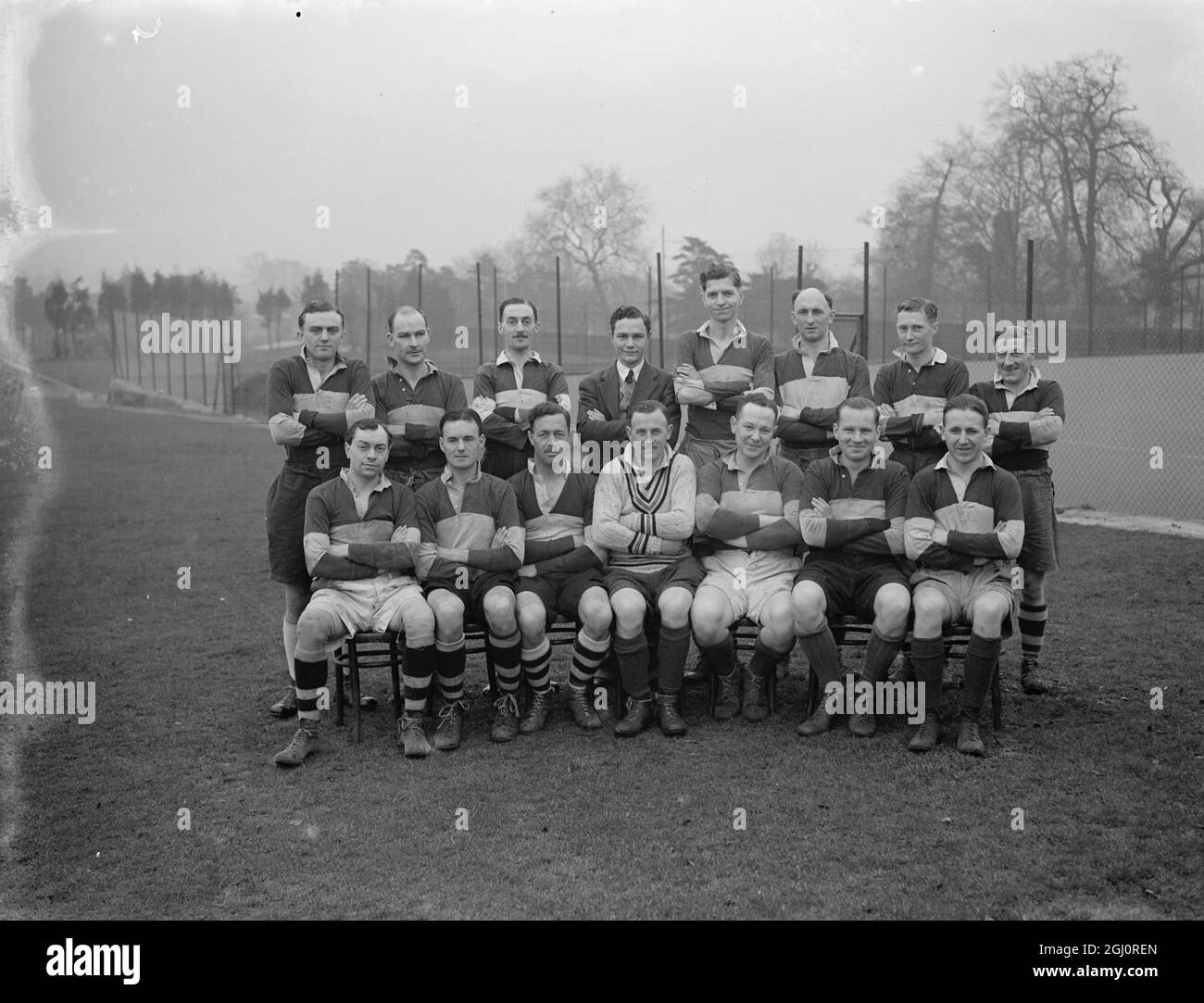 Old Dunstonians Rugby Team . 24. März 1947 Stockfoto