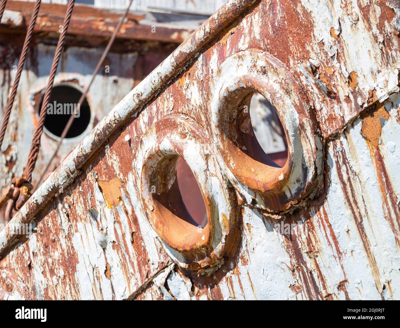 Sturmwal-Fänger. Grytviken Whaling Station, für Besucher geöffnet, aber die meisten Wände und Dächer der Fabrik wurden aus Sicherheitsgründen abgerissen. So Stockfoto