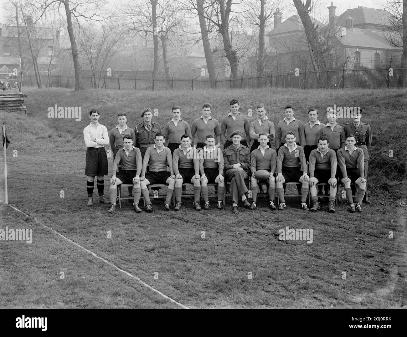 Rugby Match Royal Arsenal - Woolwich 16. März 1948 Stockfoto