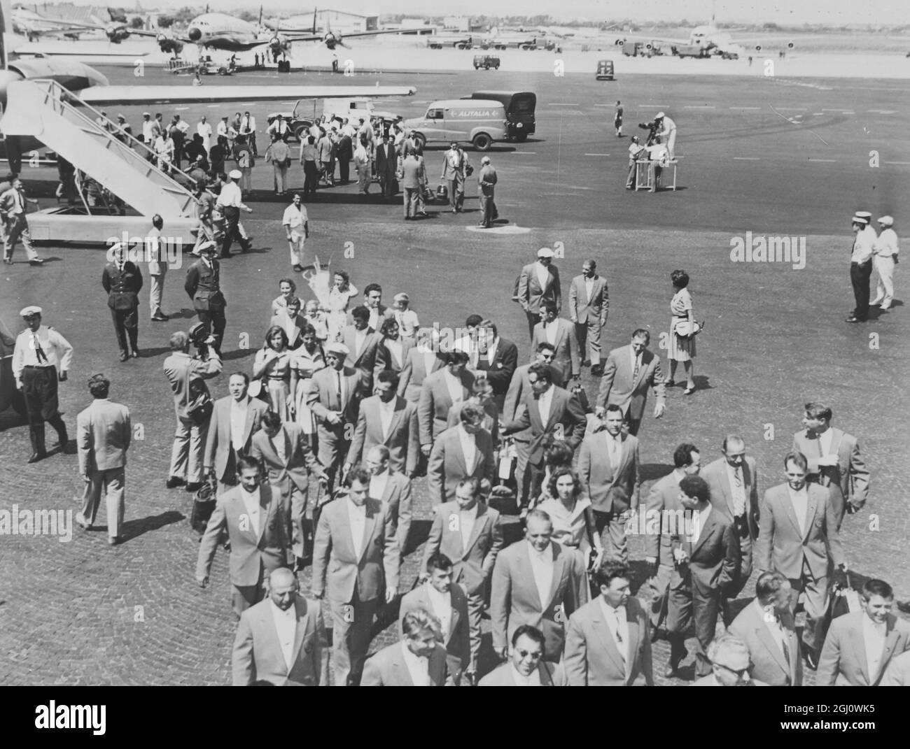 RUSSEN KOMMEN FÜR DIE OLYMPISCHEN SPIELE 15 AUGUST 1960 Stockfoto