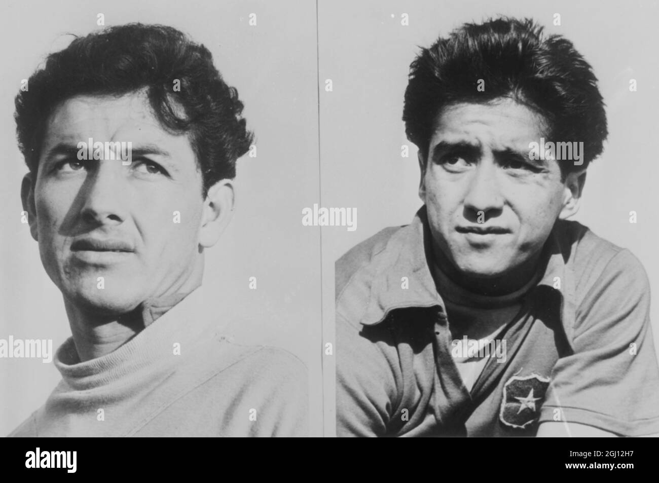 FUSSBALL LEONEL SANCHEZ & LUIZ EYZAGUIRRE CHILE PORTRAIT 25. OKTOBER 1961 Stockfoto