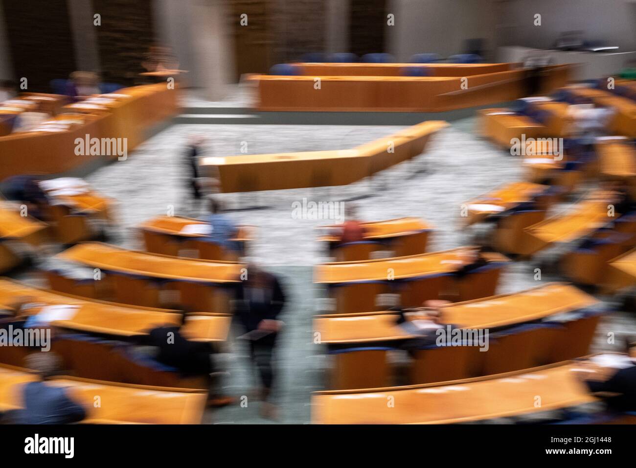 Pays-Bas, La Haye le 07/09/2021. Au parlement des Pays-Bas, debat Suite au Rapport finale de l'informatrice pour la Formation du nouveau gouvernement. Stockfoto