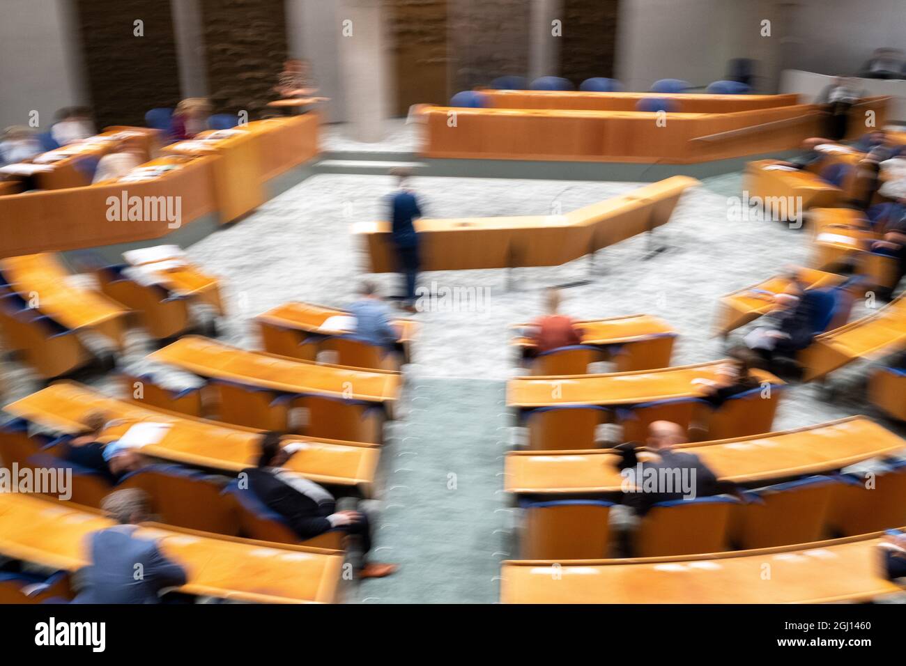 Pays-Bas, La Haye le 07/09/2021. Au parlement des Pays-Bas, debat Suite au Rapport finale de l'informatrice pour la Formation du nouveau gouvernement. Stockfoto