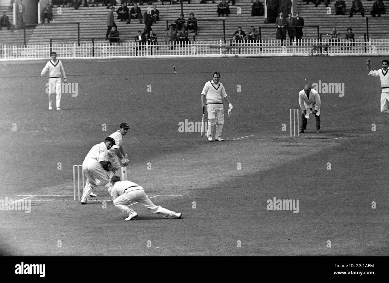 CRICKET AUSTRALIA V YORKSHIRE TRUEMAN CAUGHT COWPER ; 15. JUNI 1964 Stockfoto