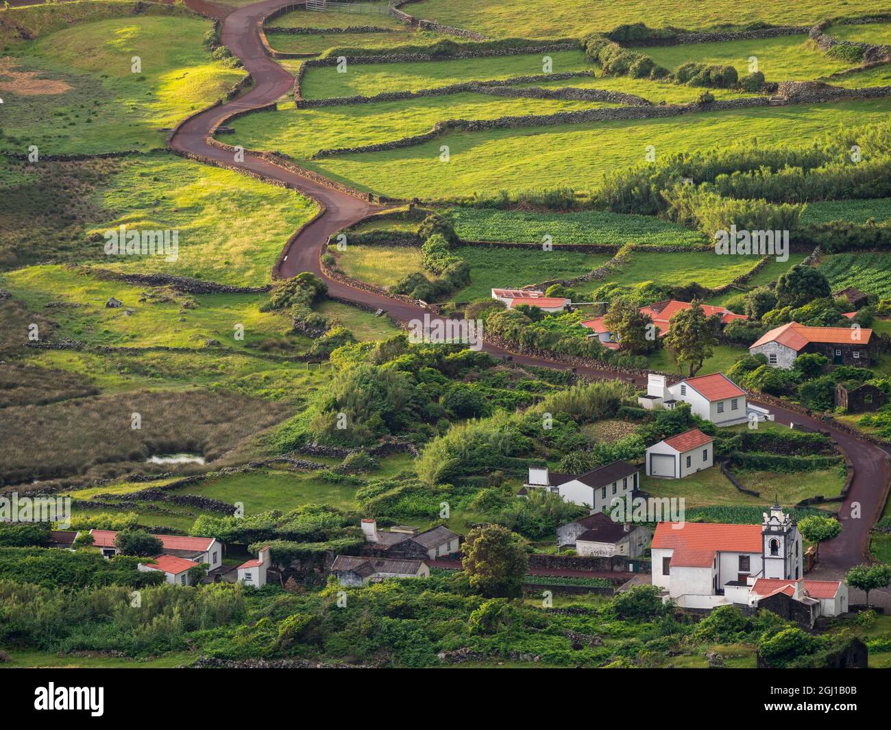 Faja dos Cubres. Sao Jorge Island auf den Azoren, einer autonomen Region Portugals. Stockfoto