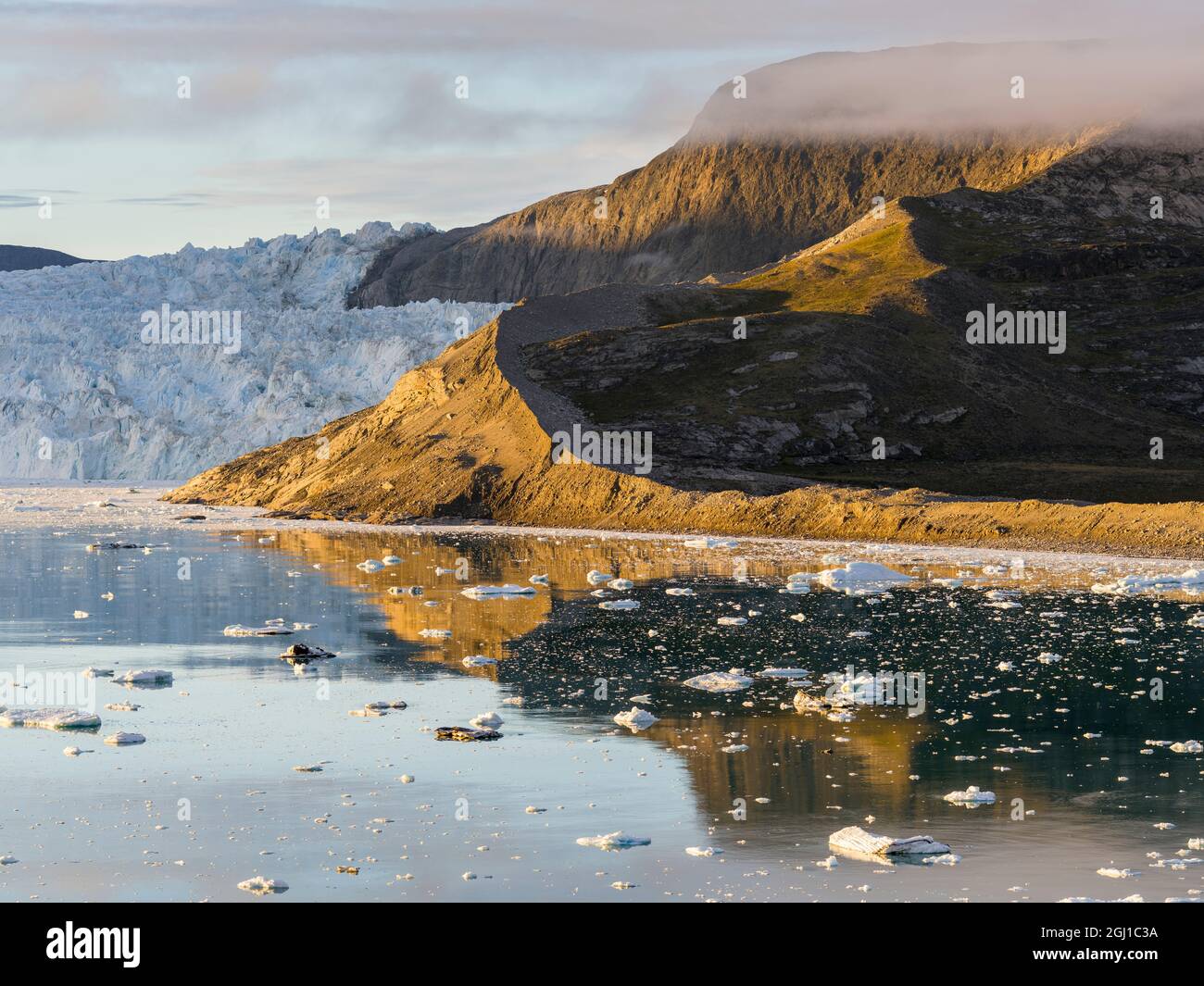 Eqip-Gletscher in Grönland, Dänisches Territorium. Stockfoto