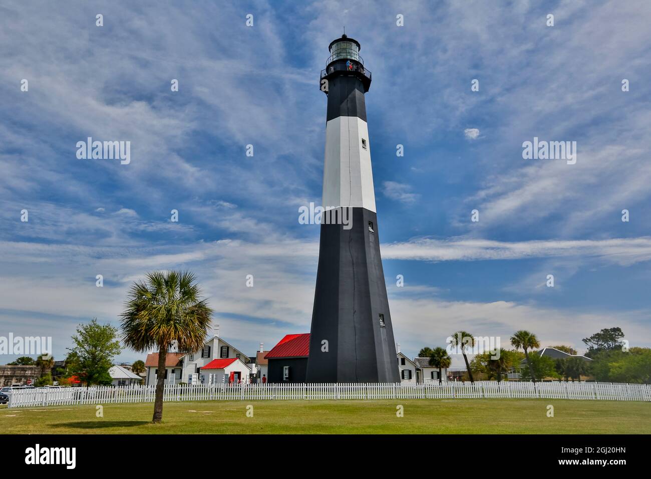 Tybee Island Lighthouse östlich von Savannah, Georgia Stockfoto