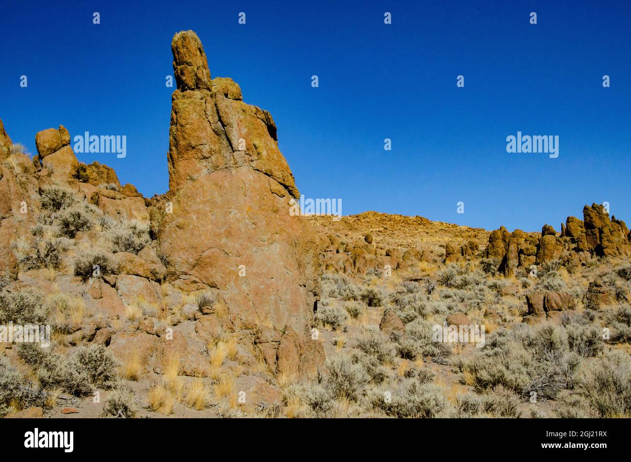 USA, Nevada, Black Rock Desert, Vulkangestein, Calico Mountains Stockfoto