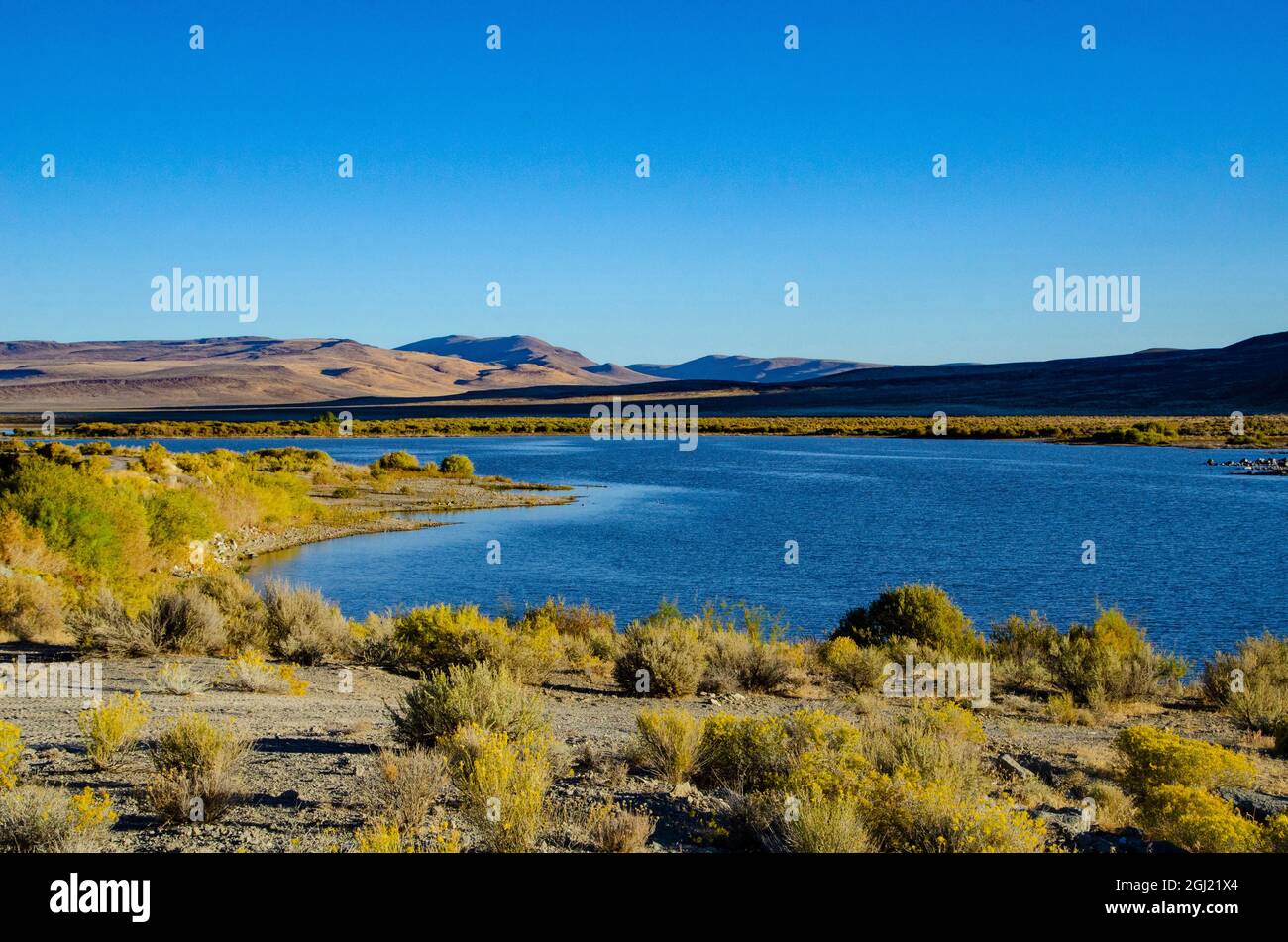 USA, Nevada, Black Rock Desert, Mud Meadow Reservoir Stockfoto