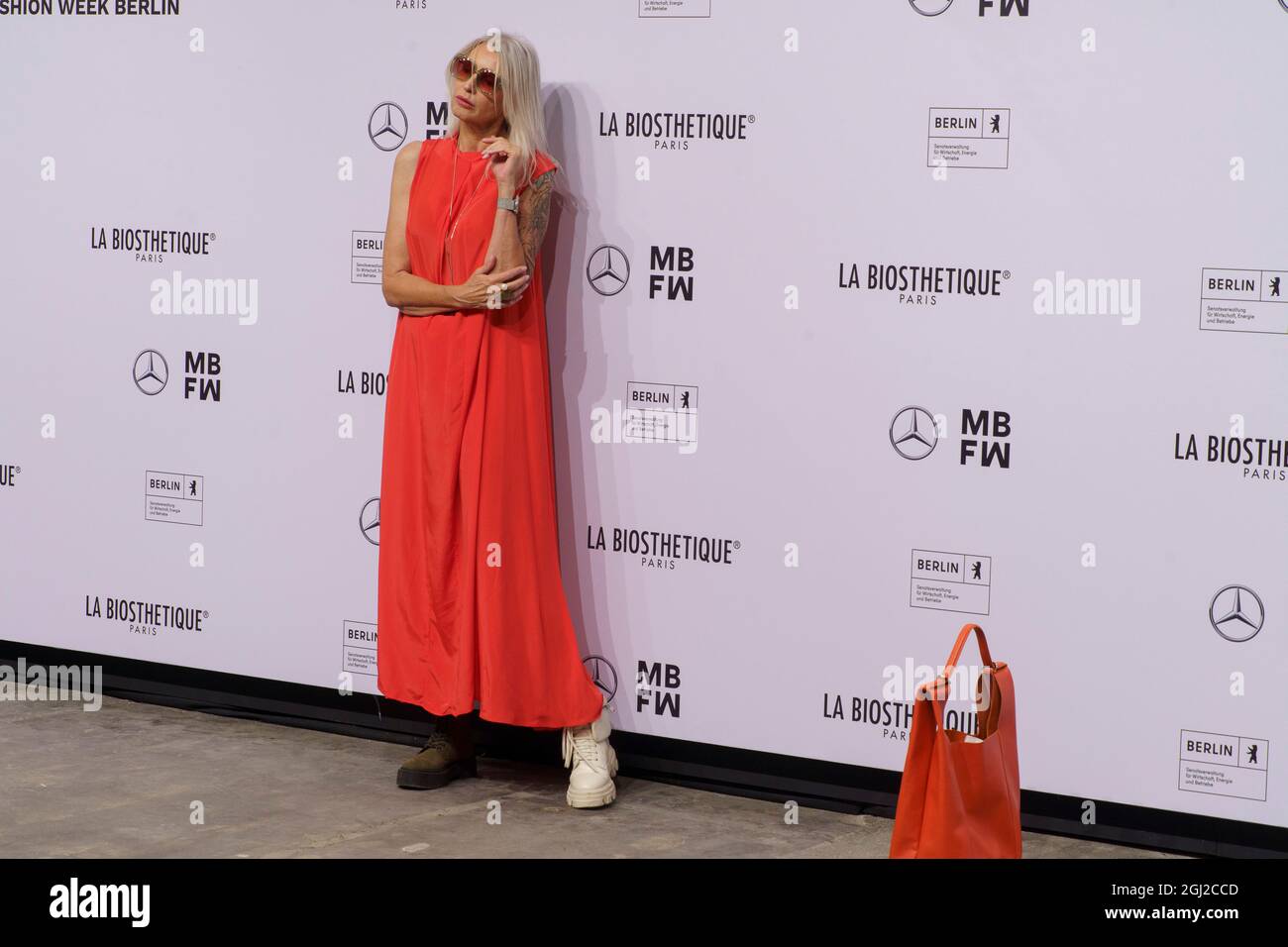 Berlin, Deutschland. September 2021. Danny Reinke Frühjahr/Sommer 2022 Kollektionen auf der MBFW 2021. (Foto: Beata Siewicz/Pacific Press) Quelle: Pacific Press Media Production Corp./Alamy Live News Stockfoto