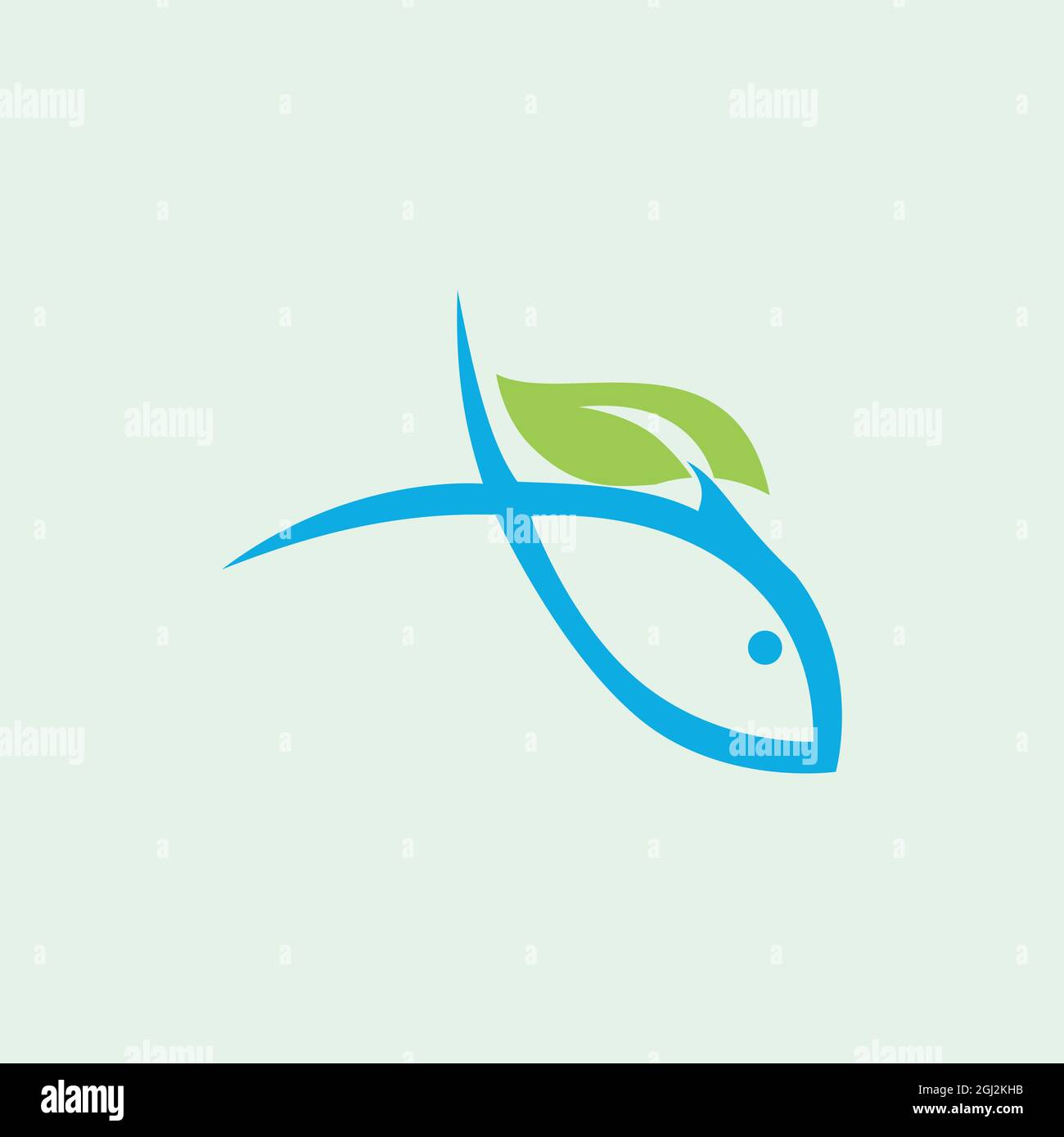 Abstrakte Natur Fisch Logo Symbol flaches Design Vektor Grafik Konzept Stock Vektor