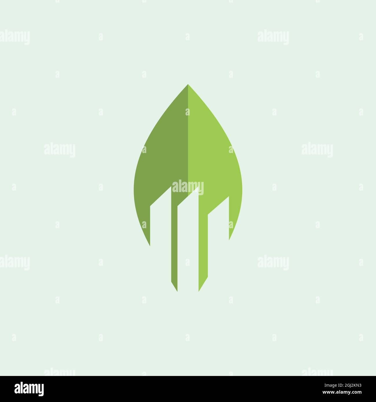 Abstrakte Natur Blatt Gebäude Logo Symbol flaches Design Vektor Grafik Konzept Stock Vektor