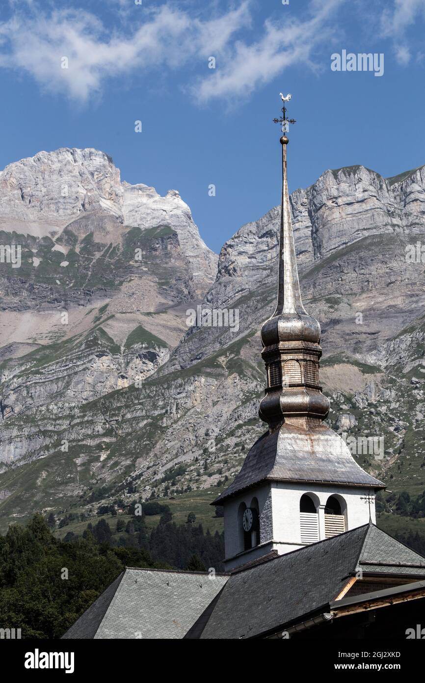 La Pointe Percée vue de COMBLOUX Stockfoto